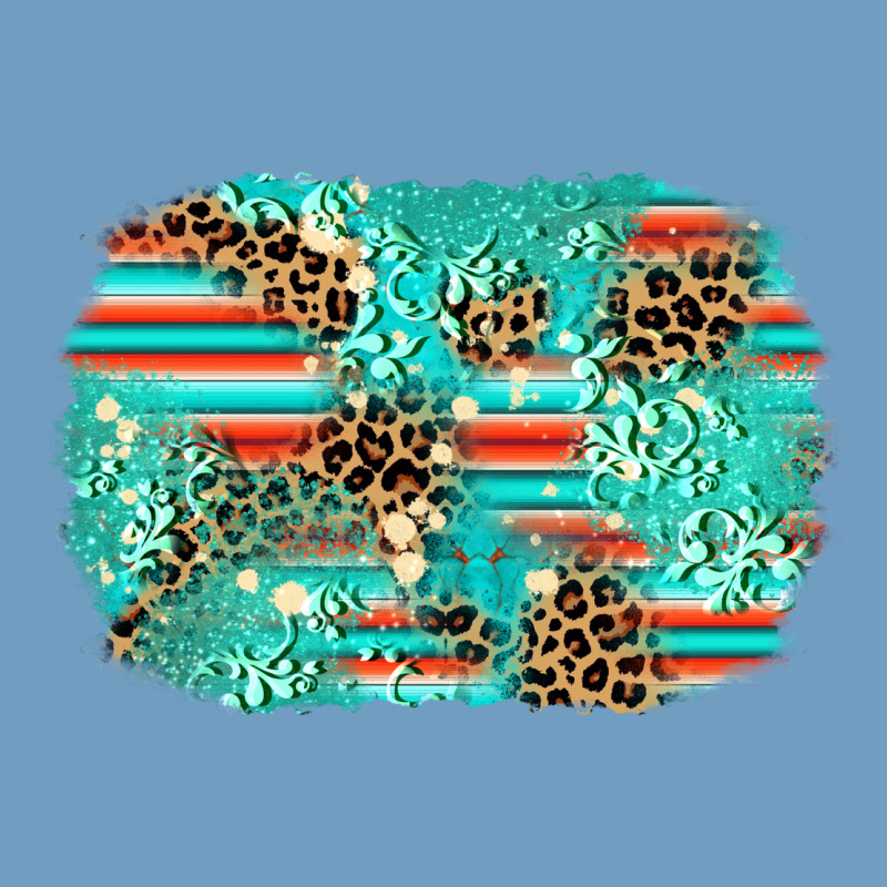 Leopard Turquoise Glitter Background Urban Heavy Tee by AdoDesignShop | Teevron