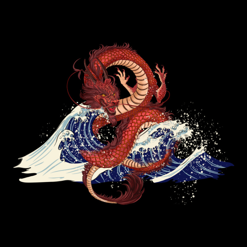 Asian Dragon And Ocean Waves Heavy Core Tee by RanaPortraitStore | Teevron