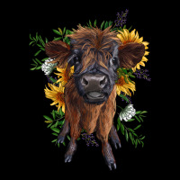 Highland Cow With Sunflower Premium Tee | Teevron