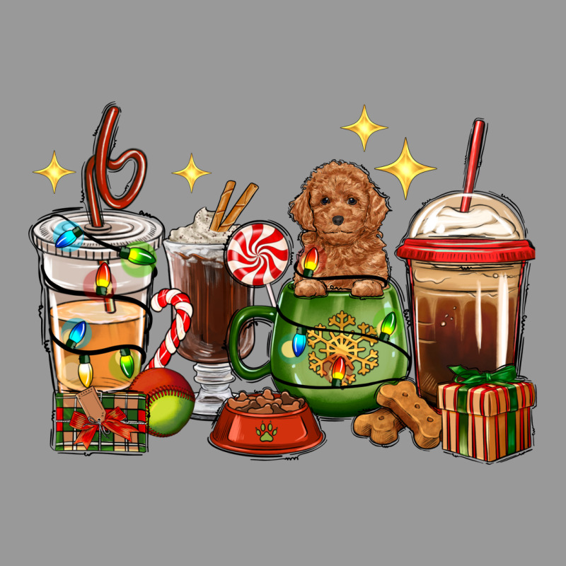 Christmas Coffee Cups With Poodle Vintage Hoodie by RanaPortraitStore | Teevron