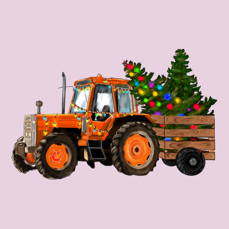 Christmas Orange Farm Tractor Ladies Tee by RanaPortraitStore | Teevron