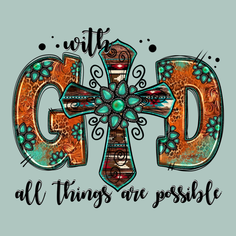 With God All Things Are Possible Gemstone Cross Premium Sweatshirt by Jasminsmagicworld | Teevron