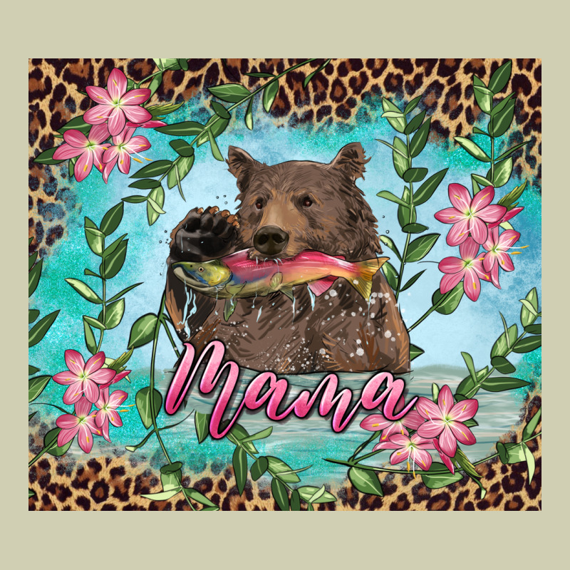 Mama Bear Haunting Fish Floral Tumbler Heavy Core Tee by RanaPortraitStore | Teevron