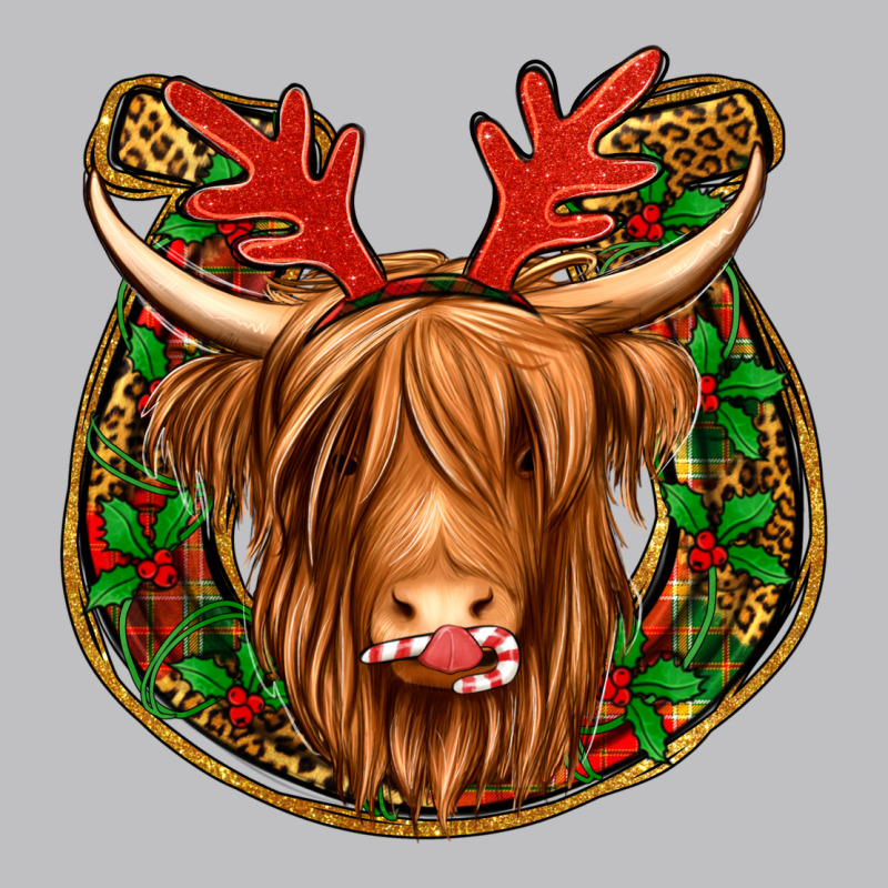 Christmas Highland Cow Mistletoe Christmas Long Sleeve Tee by Jasminsmagicworld | Teevron