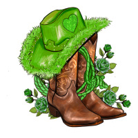 green  cowgirl and roses | Teevron