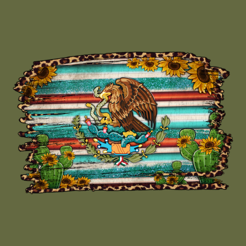 Cactus Turquoise Serape Leopard Mexican Flag Long Sleeve Tee by Jasminsmagicworld | Teevron