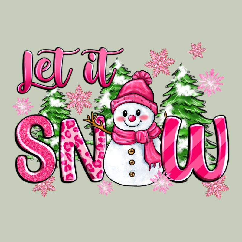 Pink Christmas Let It Snow Ladies Tee by Zillion Design Studio | Teevron