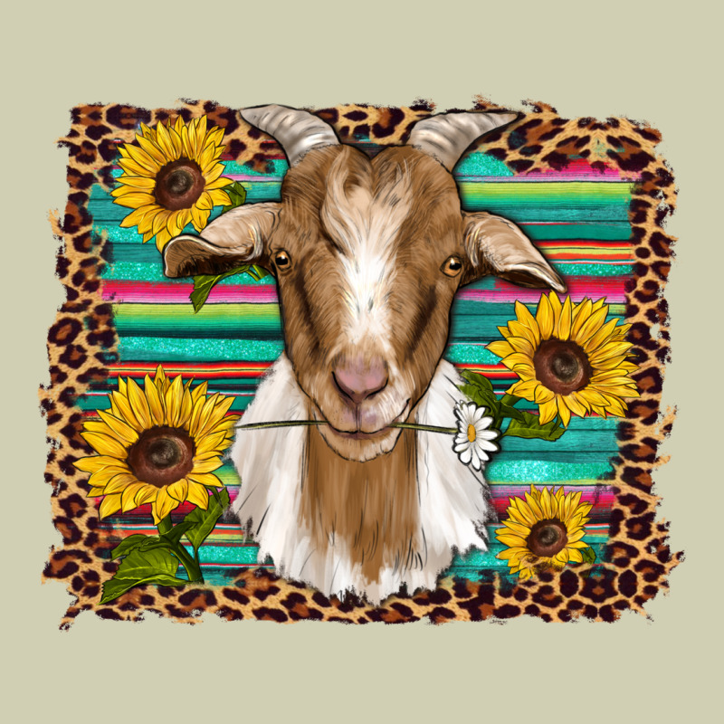 Goat Daisy Sunflowers Leopard Serape Glitter Heavy Core Tee by Artiststas | Teevron