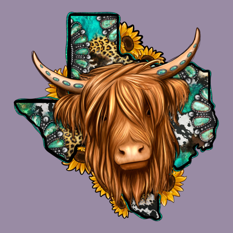 Texas Map Long Haired Shaggy Cow Classic Tee by Jasminsmagicworld | Teevron