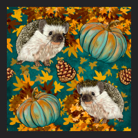 Hedgehog And Pumpkins Seamless Pattern Vintage Tee | Teevron