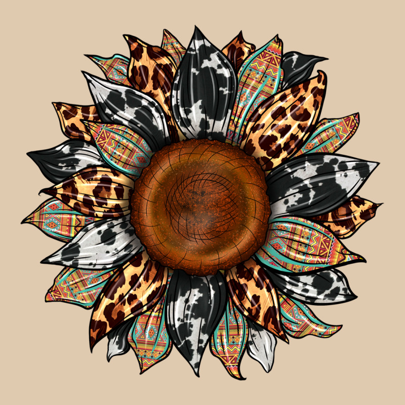 Cowhide Leopard Aztec Sunflower Heavyweight Sweatshirt by Artiststas | Teevron