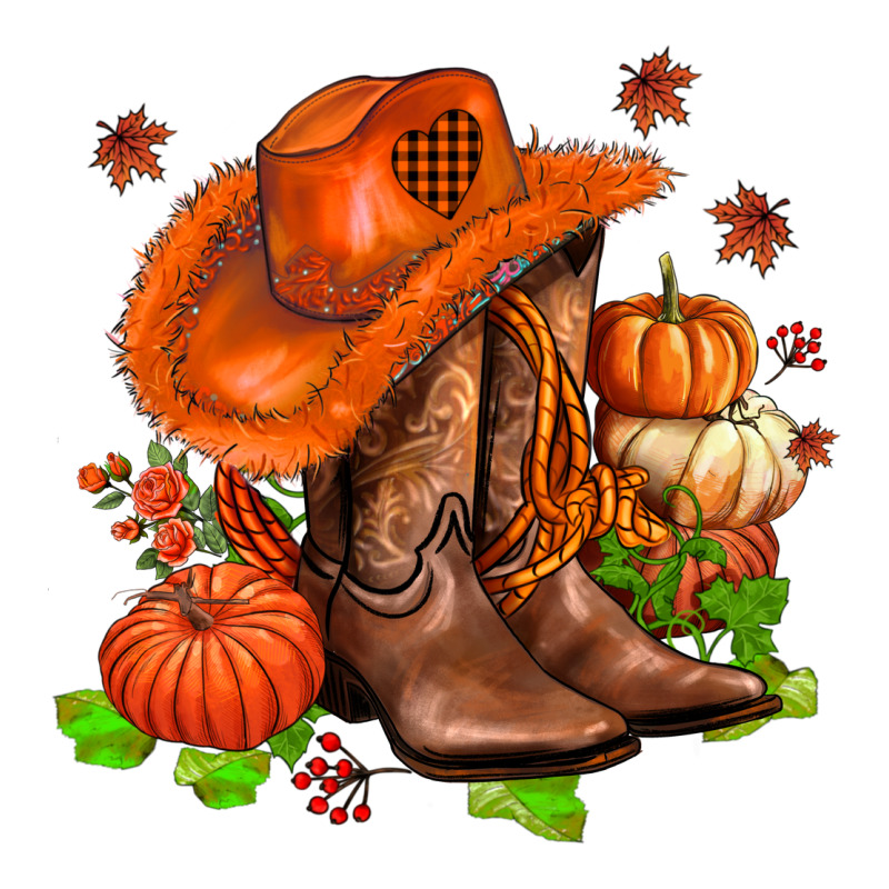 Fall Pumpkins  Cowgirl  And Roses Premium Tee by AdoDesignShop | Teevron