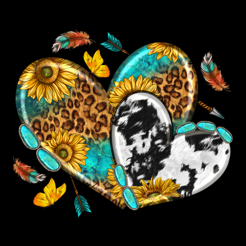 Cowhide Leopard Hearts Ladies Tee by texasbilliewilder | Teevron