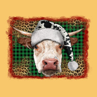 Merry Christmas Hereford Cow With Background Vintage Hoodie | Teevron