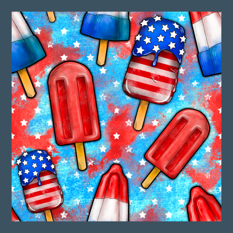 4th Of July Popsicle Seamless Pattern Urban Heavy Tee by BundleAndBundleShop | Teevron