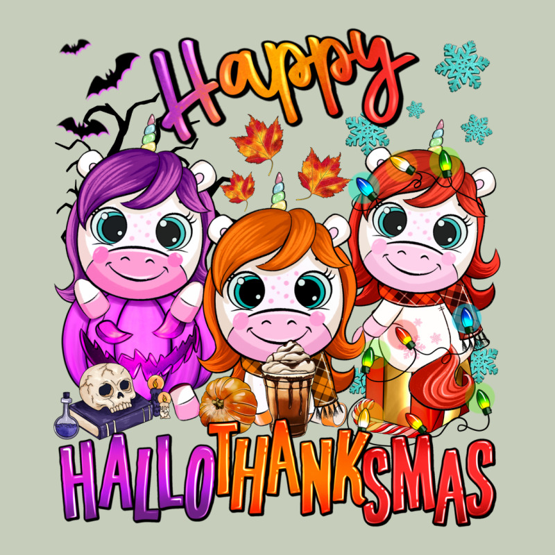 Happy Hallothanksmas Unicorns Long Sleeve Tee by NancyCooperArtShop | Teevron