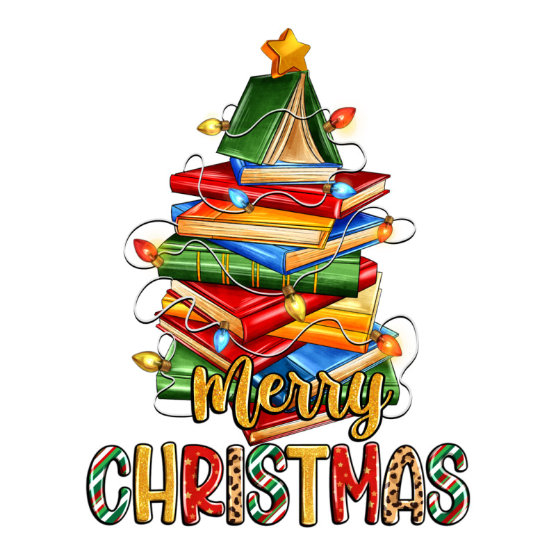 Book Christmas Tree Merry Christmas Ladies Tee by Zillion Design Studio | Teevron