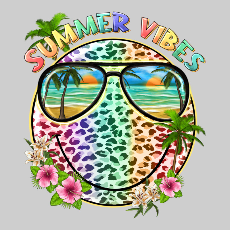 Summer Vibes With Smile Face And Leopard Premium Tee by texasbilliewilder | Teevron
