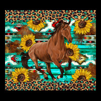 Western Horse Sunflowers Heavy Core Tee | Teevron