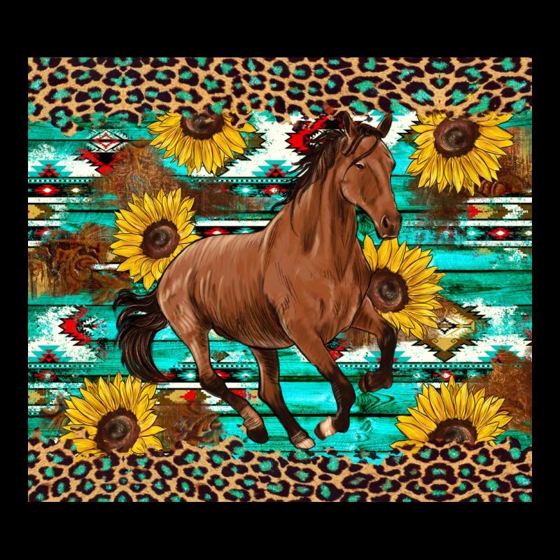 Western Horse Sunflowers Heavy Core Tee by Artiststas | Teevron