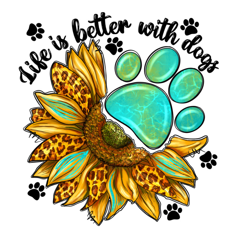Life Is Better With Dogs Zipper Hoodie by NancyCooperArtShop | Teevron