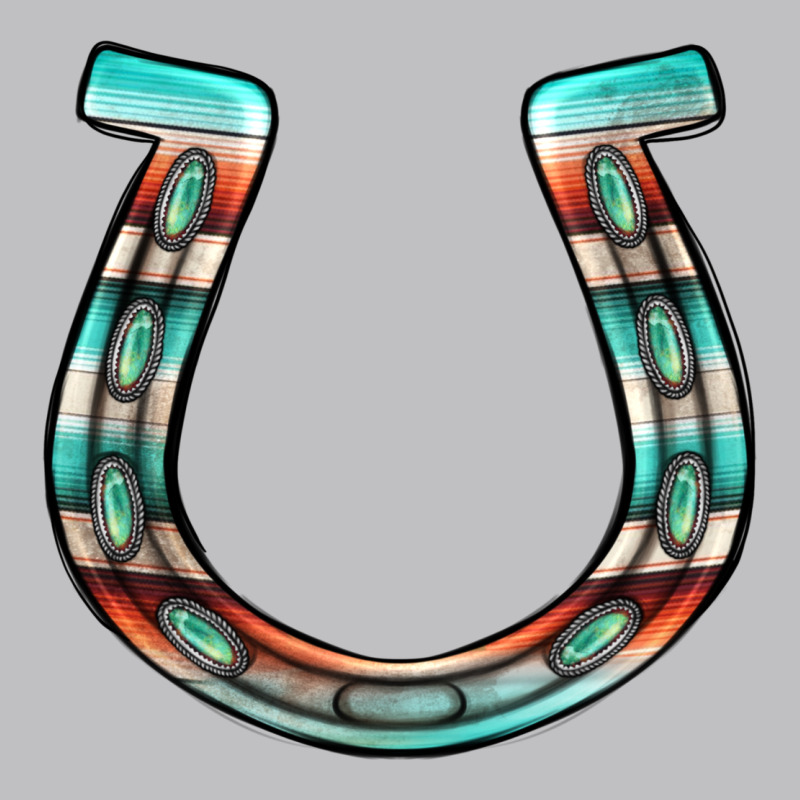 Serape Turquoise Horseshoe Long Sleeve Tee by Jasminsmagicworld | Teevron