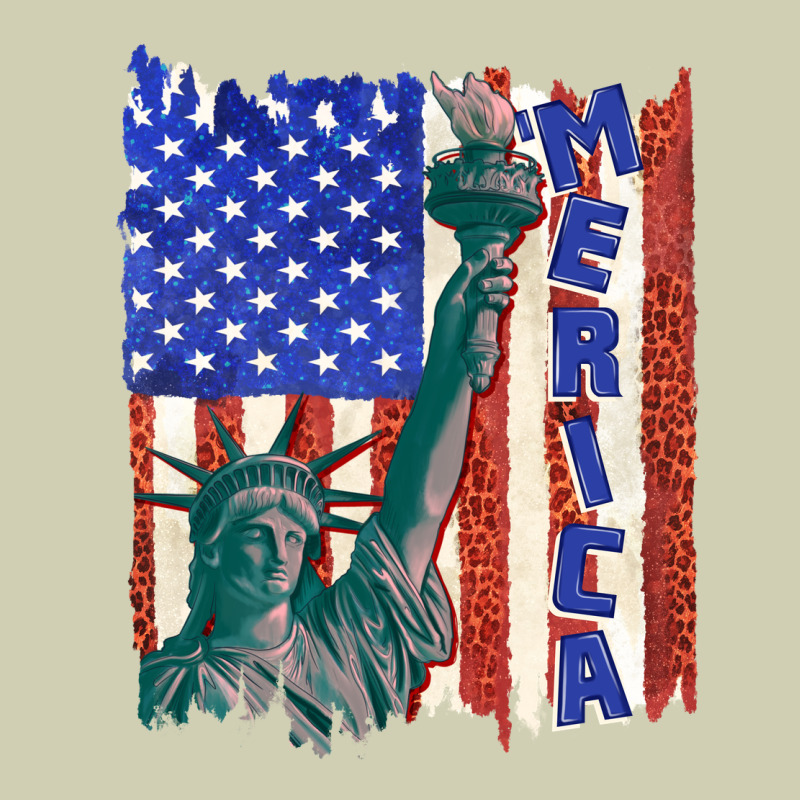 Usa Flag With Statue Of Liberty Heavy Core Tee by texasbilliewilder | Teevron