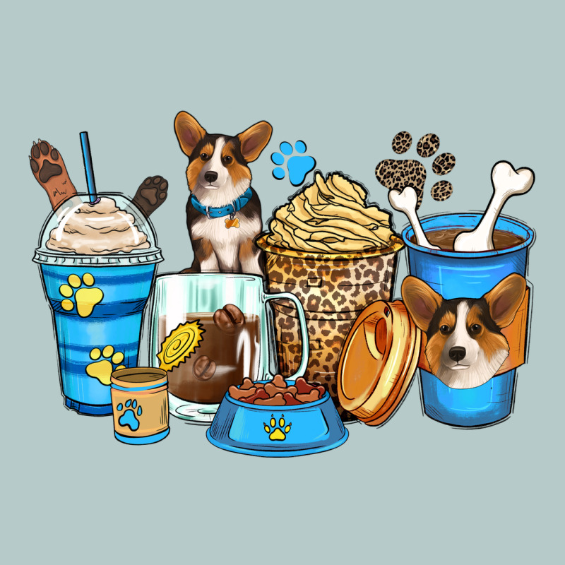 Corgi Coffee Cups Heavy Core Tee by Zillion Design Studio | Teevron
