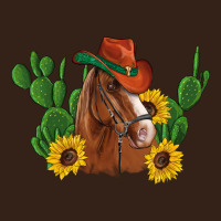 Western Horse Cowboy Hat Cactus Sunflowers Heavy Core Tee | Teevron
