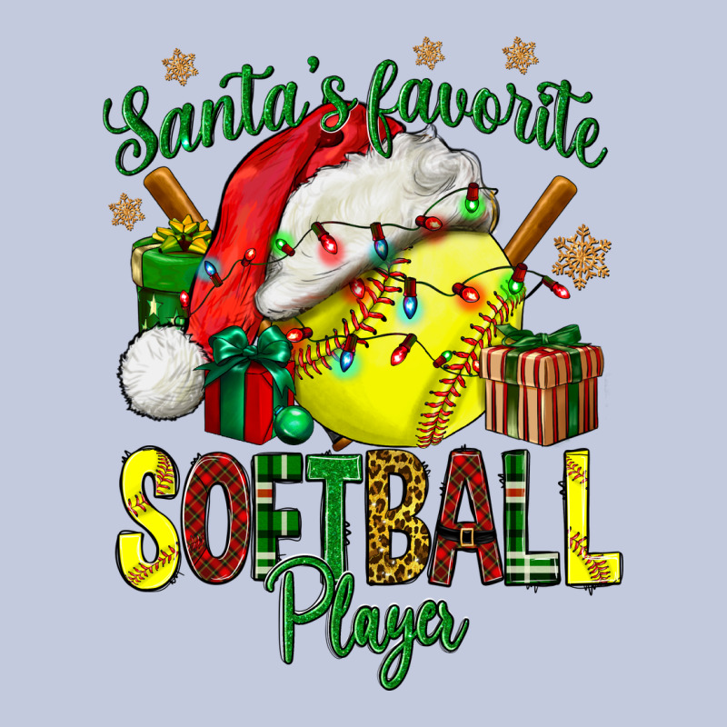 Santa's Favorite Softball Player Long Sleeve Tee by NancyCooperArtShop | Teevron