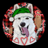 Christmas White Shepherd With Buffalo Plaid Ladies Tee | Teevron