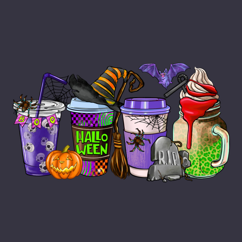 Halloween Coffee Cups Vintage Hoodie by AdoDesignShop | Teevron