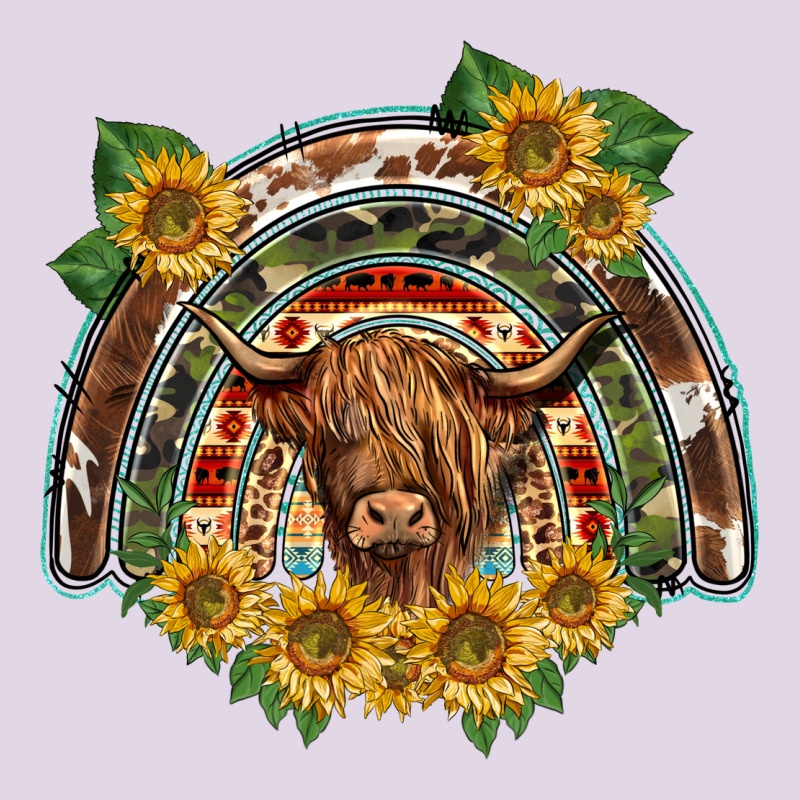 Scottish Calf Sunflowers Rainbow Classic Tee by BarkalooDesign | Teevron