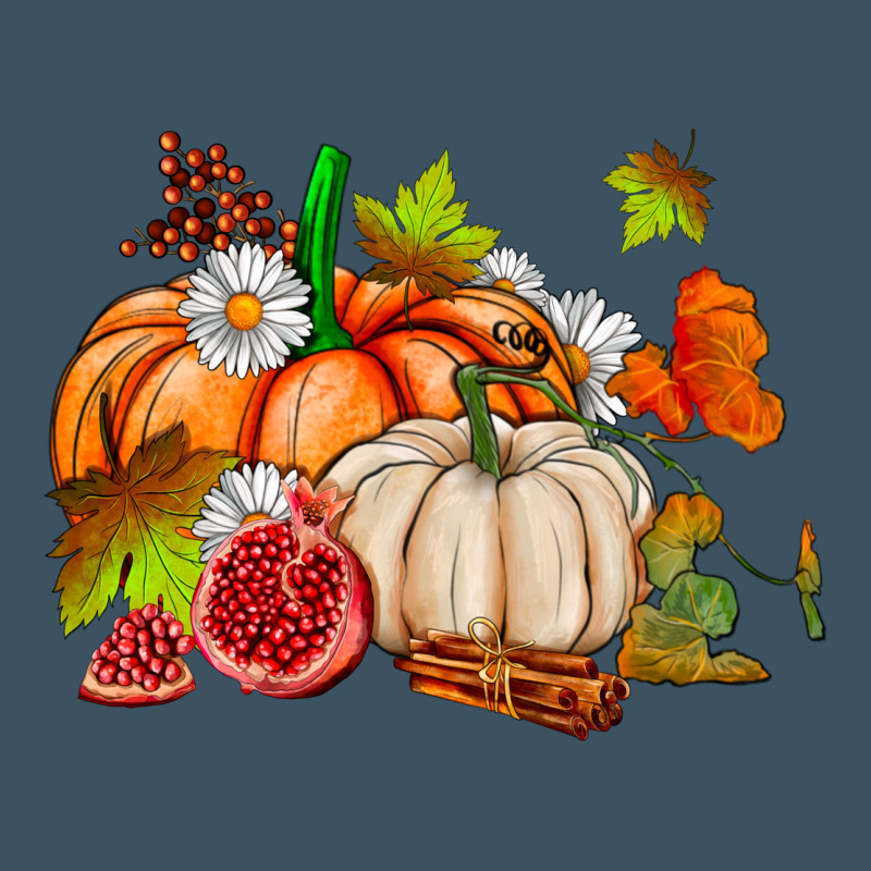 Pumpkins Daisies And Fall Leaf's Ado Urban Heavy Tee by AdoDesignShop | Teevron
