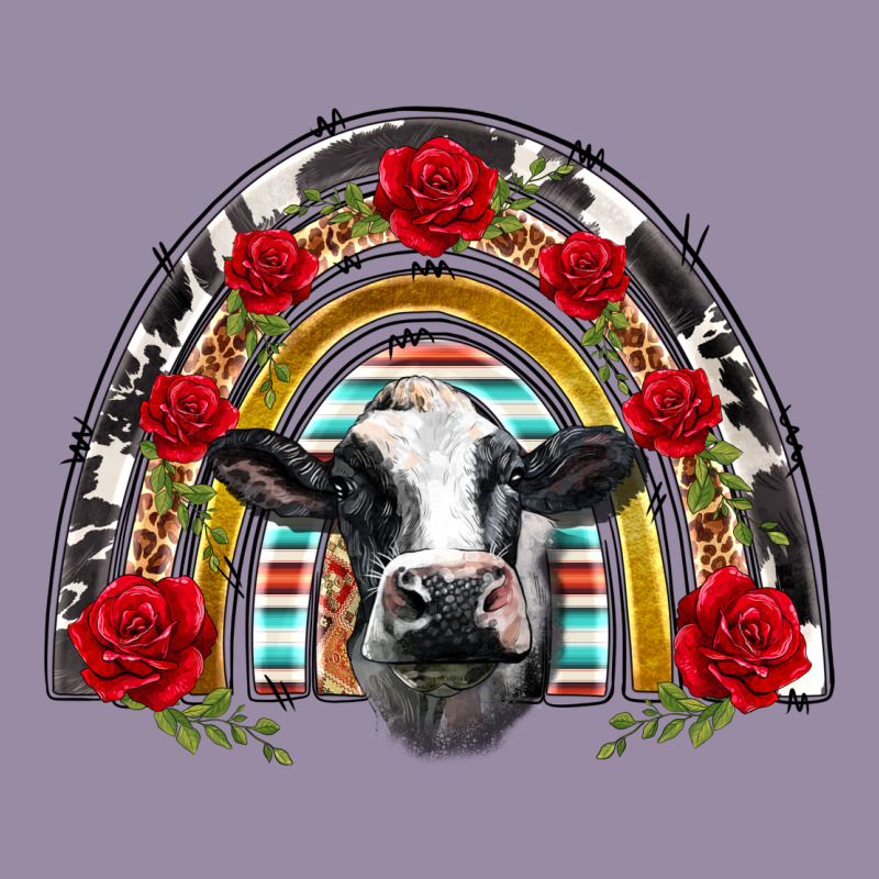 Black And White Baby Cow Floral Rose Rainbow Classic Tee by BarkalooDesign | Teevron