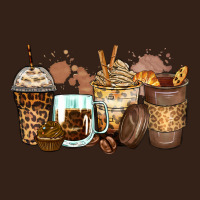 Leopard Coffee Cups Heavy Core Tee | Teevron