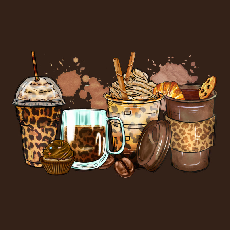 Leopard Coffee Cups Heavy Core Tee by Zillion Design Studio | Teevron