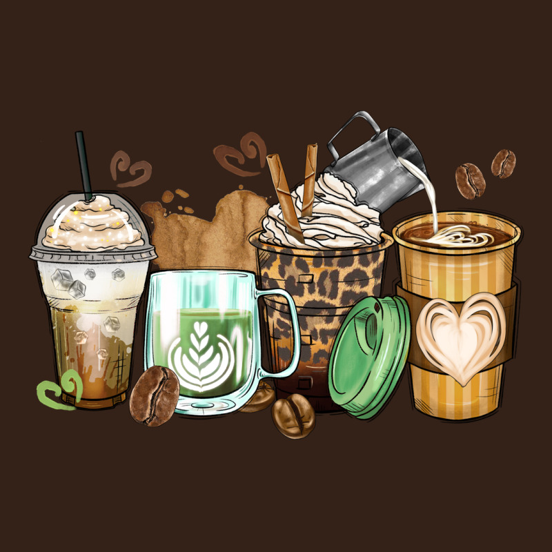 Latte Coffee Cups Heavy Core Tee by Zillion Design Studio | Teevron