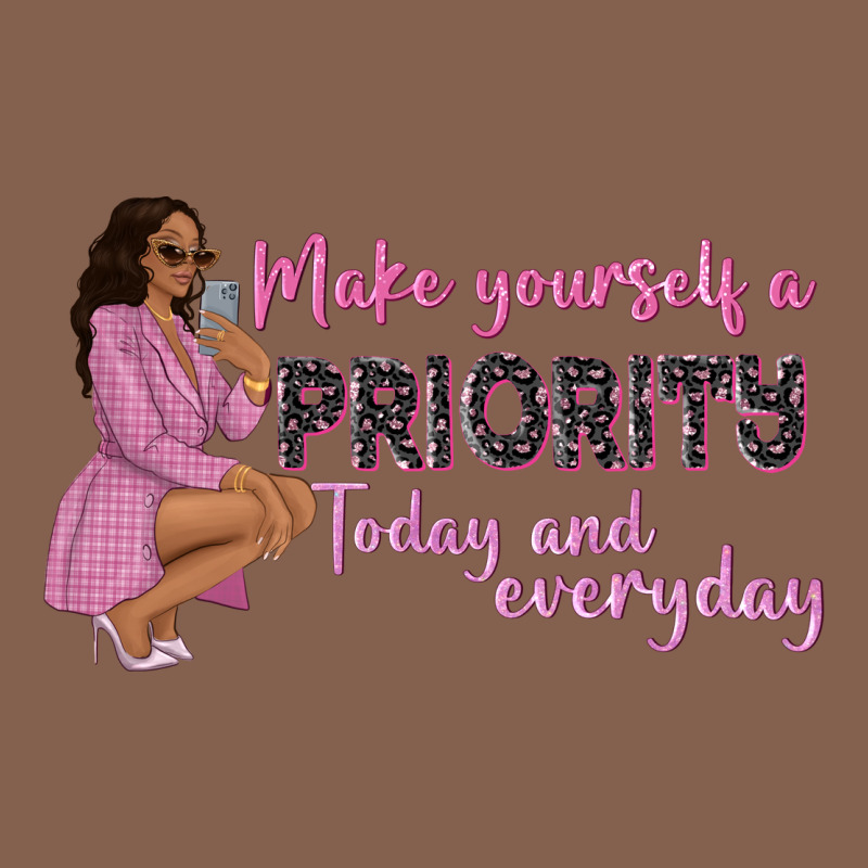 Make Yourself A Priority Today And Everyday Afro W Zipper Hoodie by NancyCooperArtShop | Teevron