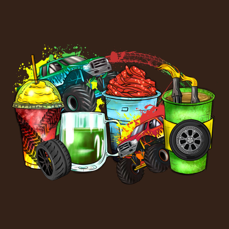 Monster Truck Coffee Cups Heavy Core Tee by Zillion Design Studio | Teevron