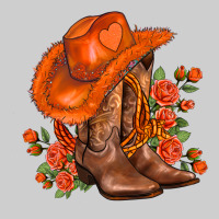 Orange  Cowgirl  And Roses Premium Tee | Teevron