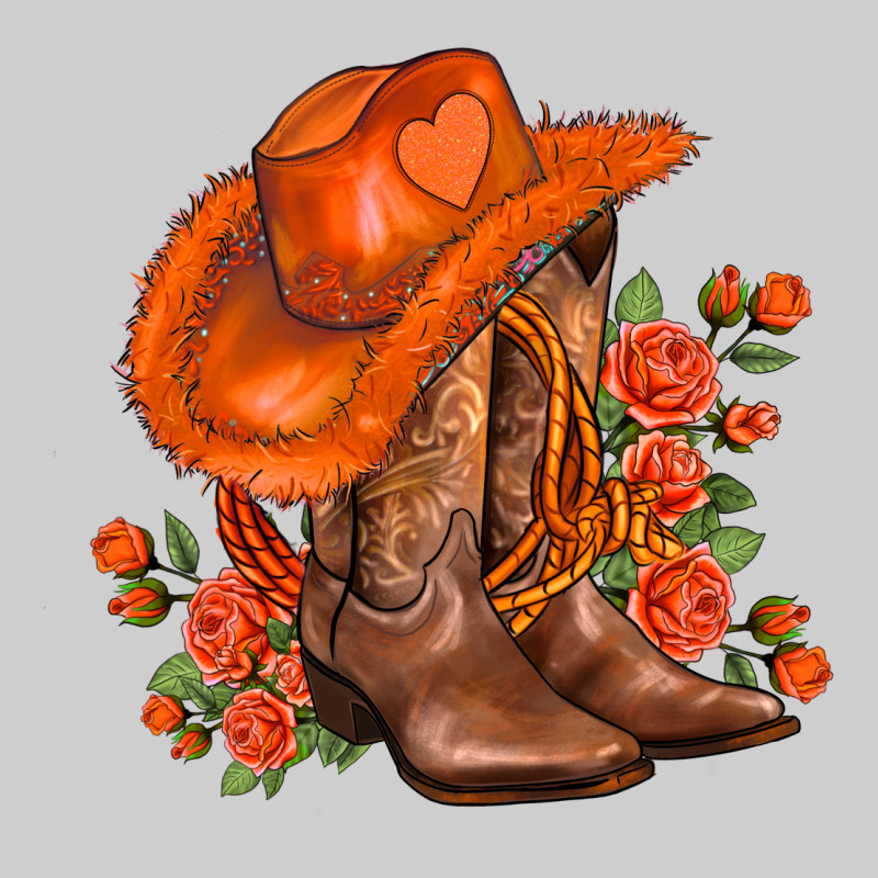 Orange  Cowgirl  And Roses Premium Tee by AdoDesignShop | Teevron