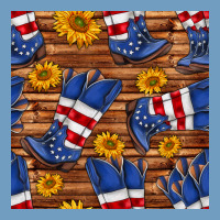 America Western Boots And Sunflower Seamless Pattern Urban Heavy Tee | Teevron