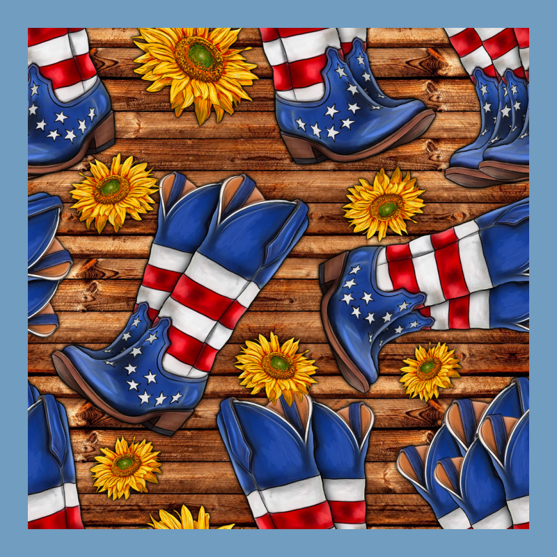 America Western Boots And Sunflower Seamless Pattern Urban Heavy Tee by BundleAndBundleShop | Teevron