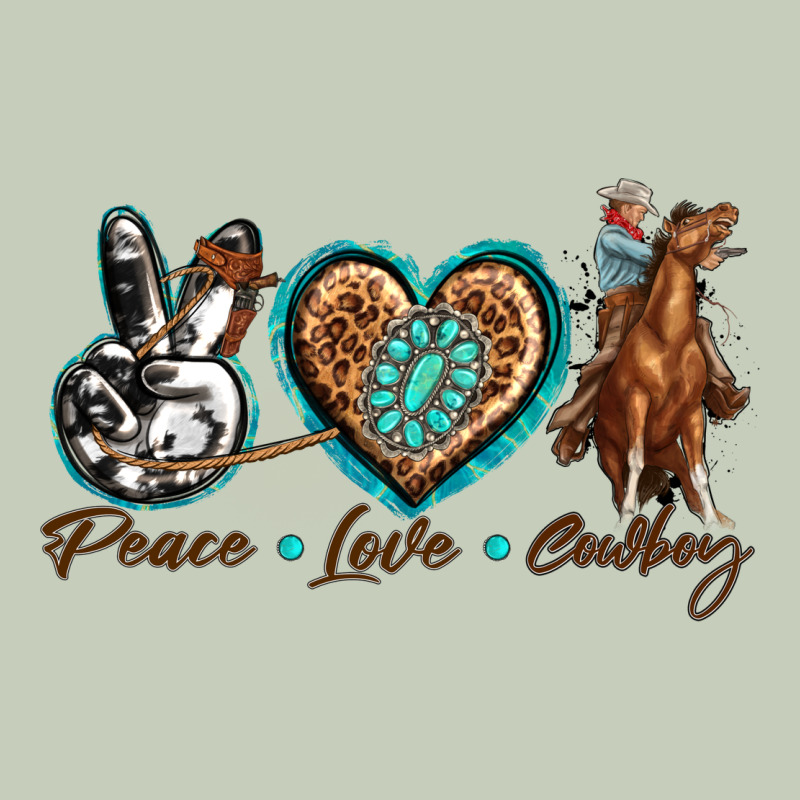 Peace Love Cowboy Ladies Tee by texasbilliewilder | Teevron