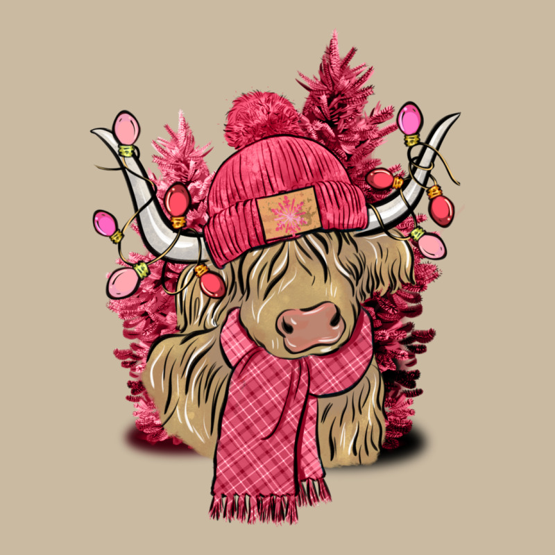 Pink Winter Long Haired Cow Long Sleeve Tee by NancyCooperArtShop | Teevron
