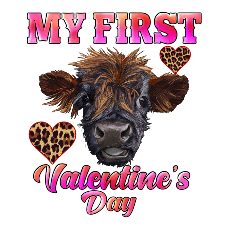 My First Valentine's Day Highland Calf Premium Tee by RanaPortraitStore | Teevron