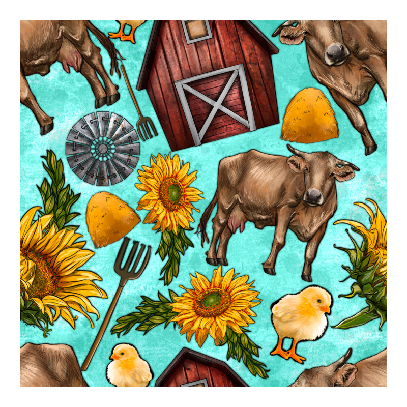 Farm Seamless Pattern Urban Heavy Tee by BundleAndBundleShop | Teevron