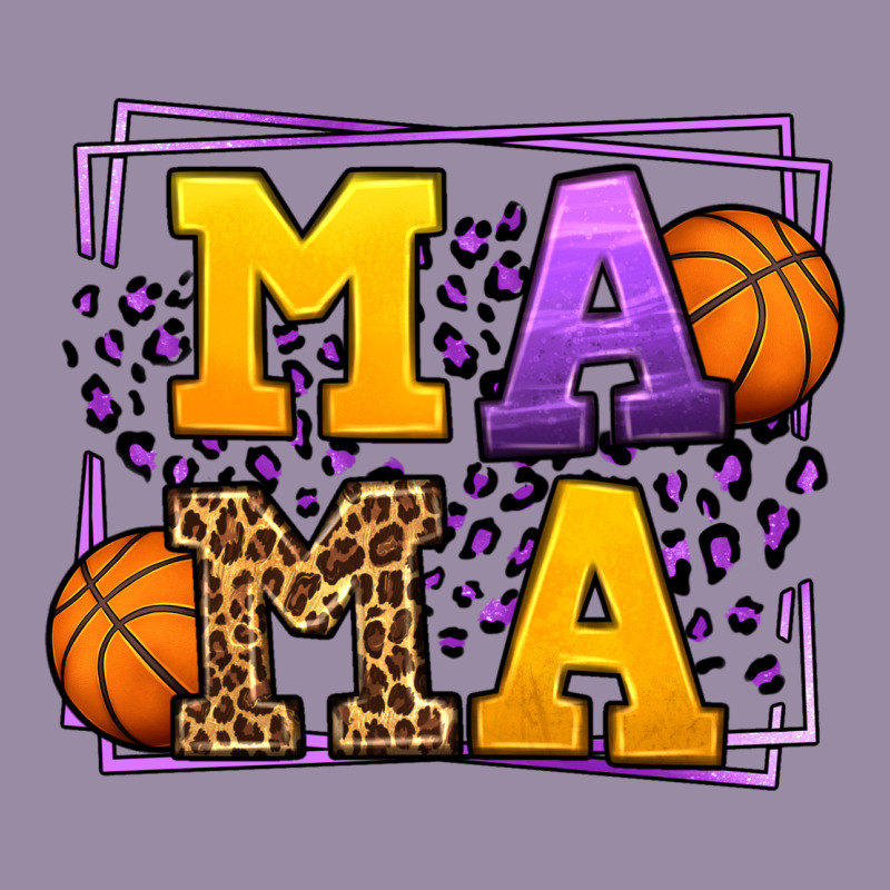 Purple And Gold Basketball Leopard Frame Mama Classic Tee by LillyAllenDesigns | Teevron