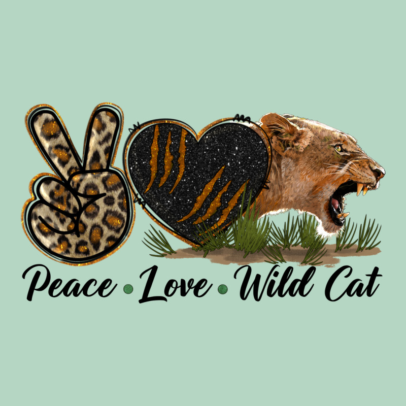 Peace Love Wild Cat Head Classic Tee by LillyAllenDesigns | Teevron
